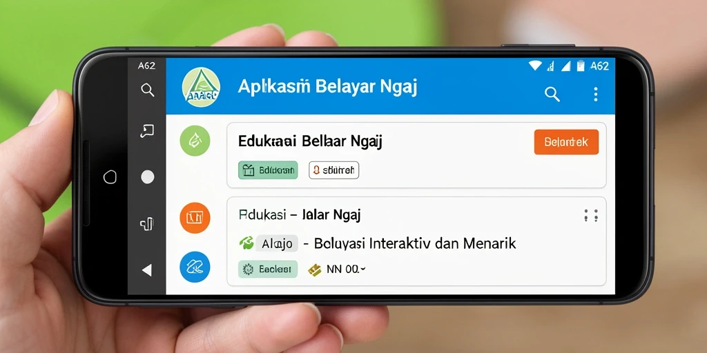 Tampilan antarmuka aplikasi AA62 yang intuitif dan menarik.