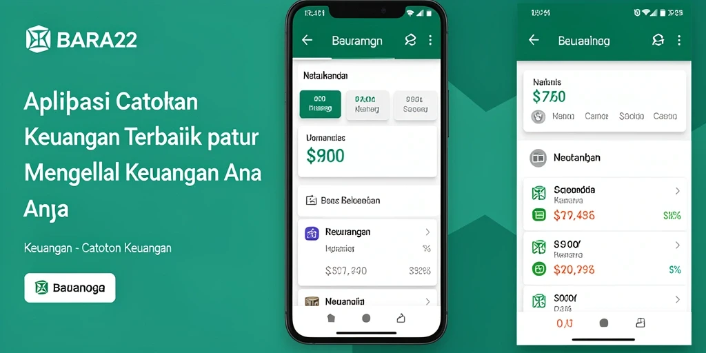 Tampilan intuitif BARA22 untuk mencatat keuangan.