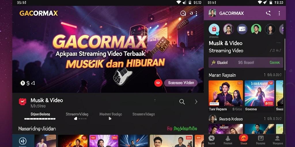 Tampilan antarmuka GACORMAX yang menarik dengan akses cepat ke video.