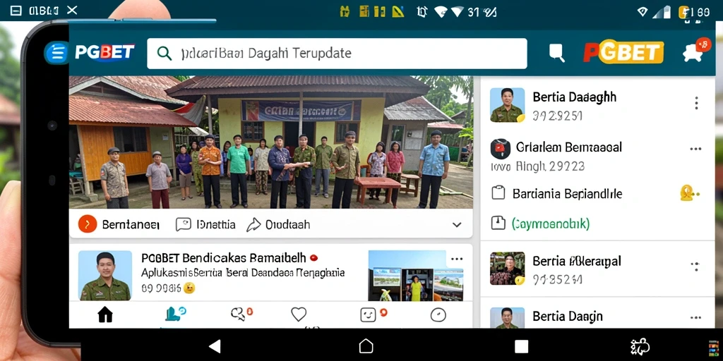 Antarmuka PGBET menampilkan berita daerah terkini dengan jelas.